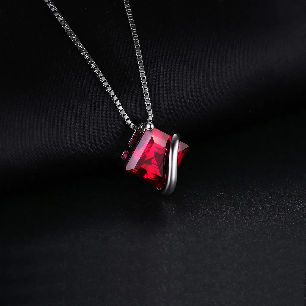 Jewelrypalace классический квадратный 3.3ct создан рабис кулон Цепочки и ожерелья