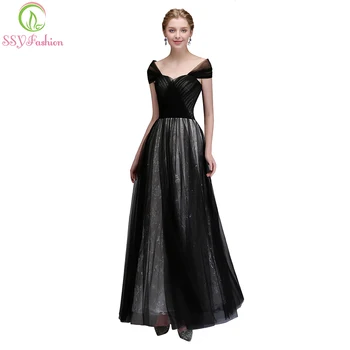 

Clearance Simple Evening Dress The Brdie Banquet Elegant Floor-length Lining Shiny Prom Party Gown Formal Dresses