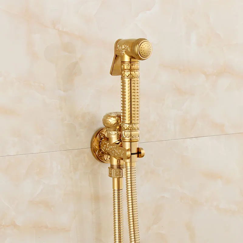 European Copper Gold Toilet Bidet Spray Pressure Leading Balcony