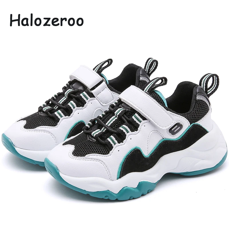 

Spring 2019 New Kids Casual Shoes Children Sport Sneakers Baby Girls Genuine Leather Sneakers Boys Mesh Shoes Pink Brand Trainer