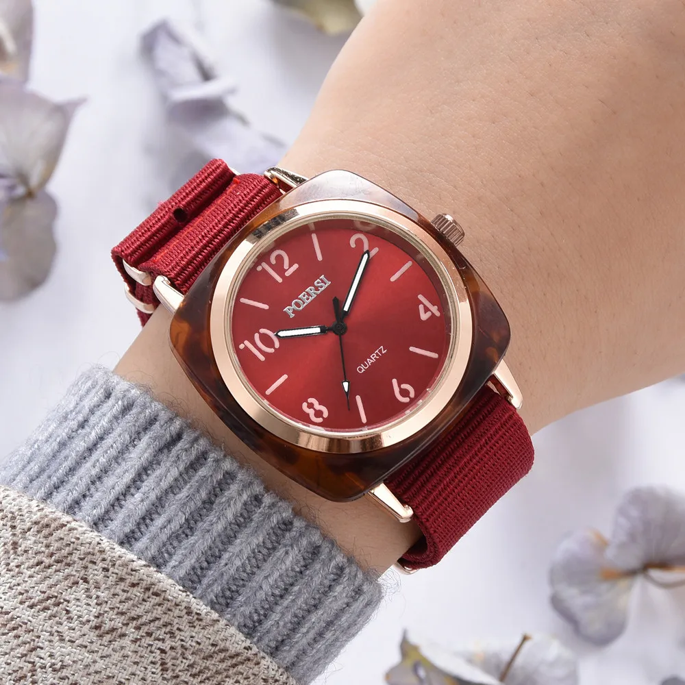 Fashion Women Watches POERSI Women's Casual Quartz Nylon Band New Strap Watch Analog Wristwatch Relogio Feminino Dropshipping Fashion Women Watches POERSI Women's Casual Quartz Nylon Band New Strap Watch Analog Wristwatch Relogio Feminino Dropshipping