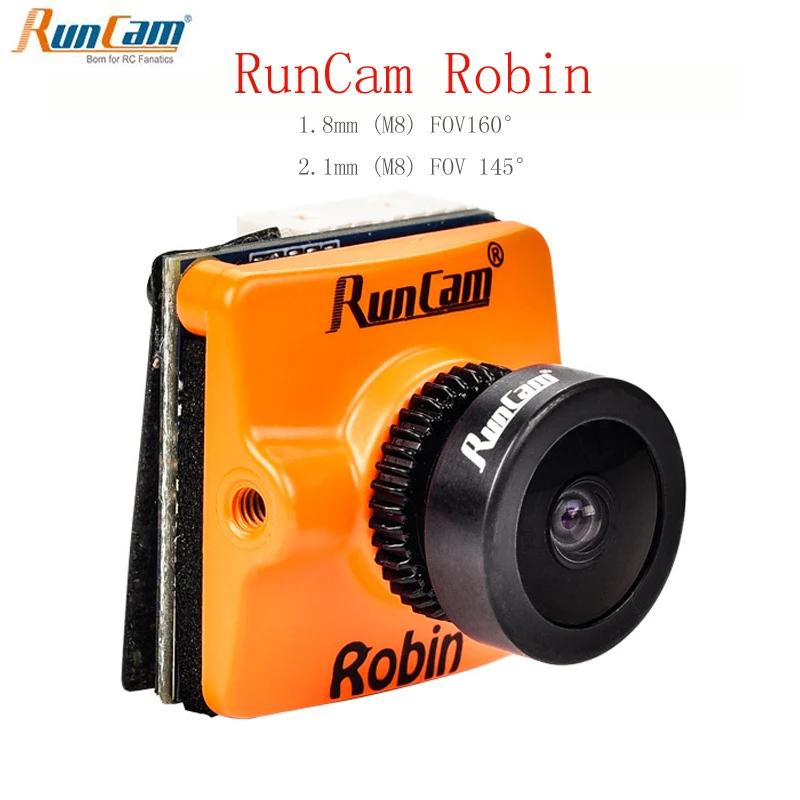 

RunCam Robin 700TVL CMOS FPV Camera 4:3 FPV Camera NTSC / PAL Switchable 1/3" 120dB WDR CMOS 1.8/2.1mm Lens FPV RC Camera
