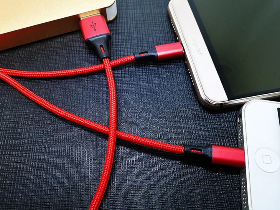 NOHON 2 в 1 быстрый Micro USB Освещение нейлоновый зарядный кабель для Iphone samsung Galaxy Универсальный телефон быстрое зарядное устройство кабели 1,25 м