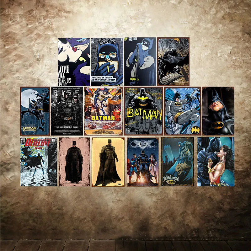 Bat man metal tin sign 1