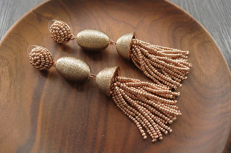 Timeless чудо потрясающий бисерный кисточка штифт женские украшения, серьги Богемный взлетно-посадочной полосы дизайнер панк искусство Готический Африканский Винтаж 5522