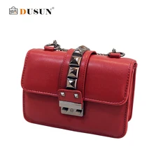 Dusun frauen bonbonfarbenen gelee messenger bags frauen kette umhängetasche frauen metall nieten handtaschen dame bolsa feminina