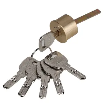 

Polished Brass Replacement Rim Cylinder Door Lock Nightlatch Line Shaped