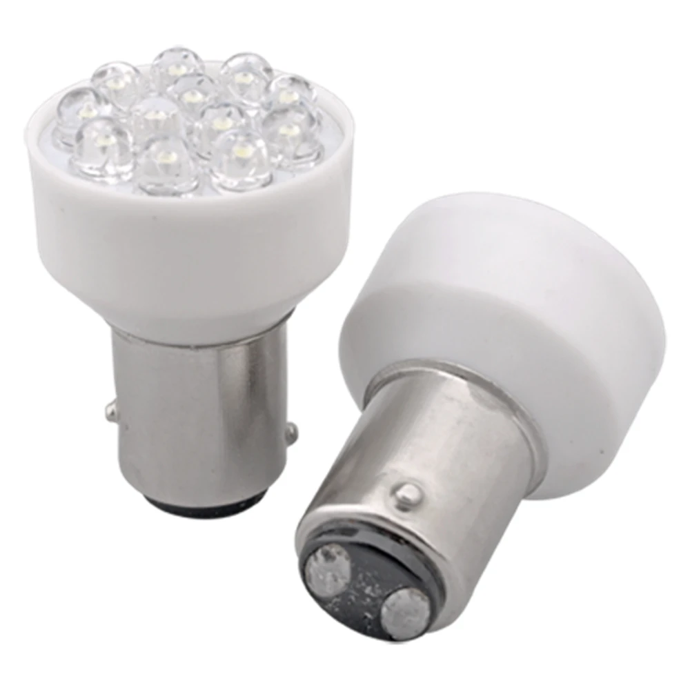 

2pcs Car Motorcycle Truck 1157 1076 BAY15D 12 LED Turn Signal Stop Light Bulb Lamp 12V
