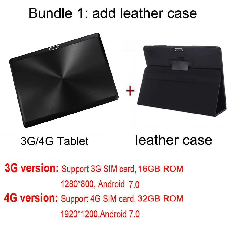 Add leather Case BMXC 4G телефонные планшеты 10 дюймов 4g планшет android 7,0 для игр фильмы gps wifi планшет 10,1 дешевые телефоны - Комплект: Add leather Case