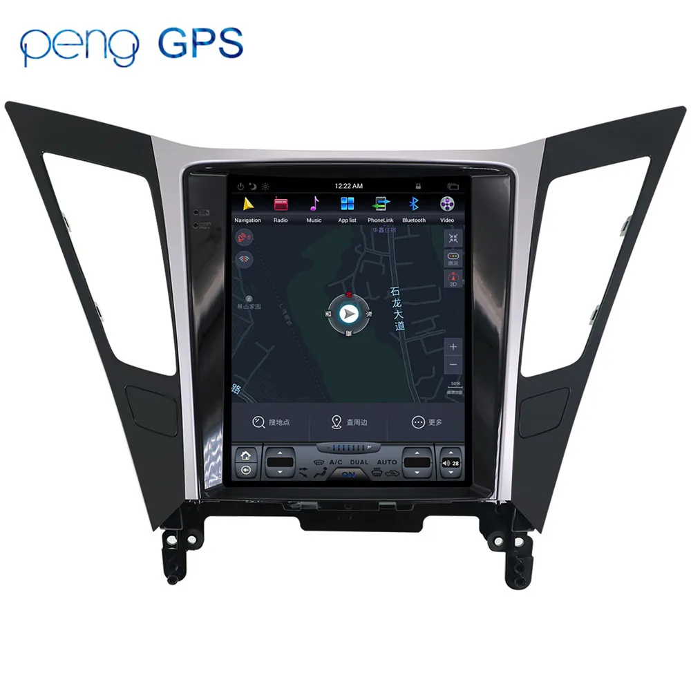 Top 13.8" Tesla style Android 7.1 2GB 32 or 64GB Car Radio GPS Headunit For Hyundai Sonata 2012 2013 2014 Auto Audio FM 2