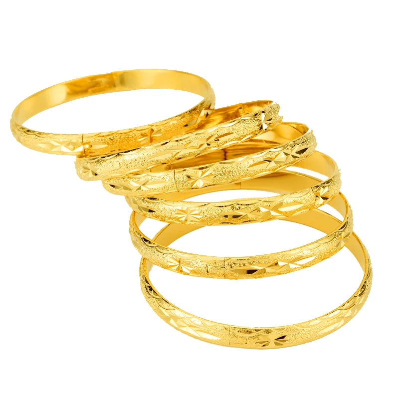 8 мм 6/лот малийские Свадебные желтое золото цвет открывающийся шарм браслеты для африканских женщин ювелирные изделия Роскошные браслеты