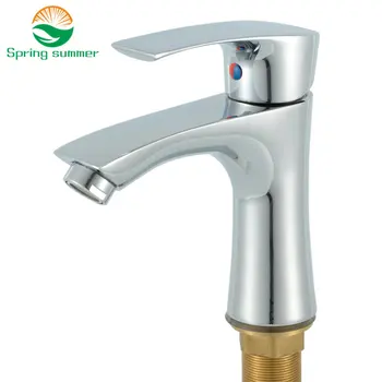 

SPRING SUMMER Bathroom Faucet Deck Mounted Basin Mixer Faucet Chrome Sink Tap Vanity Hot Cold Water Faucet
