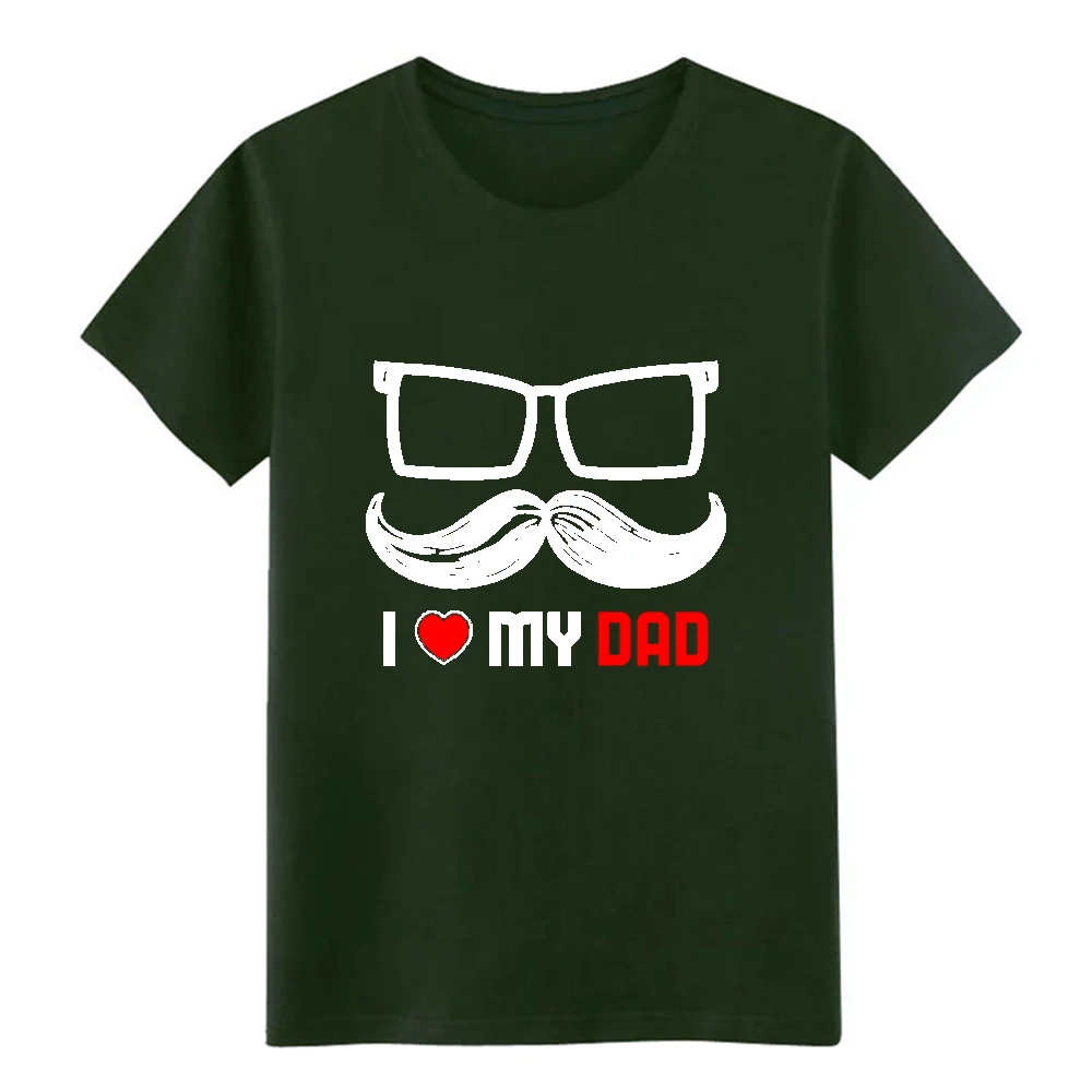 Мужская футболка с надписью I Love My Dad индивидуальная S XXXL одежда удобная Весенняя