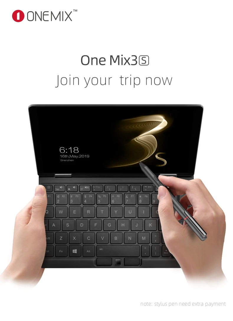 One Mix3S 2в1 планшетный ПК 8,4 "ips экран Intel Core M3-8100Y 16G 512G Пакет ноутбук с Подсветкой Bluetooth Сенсорный экран