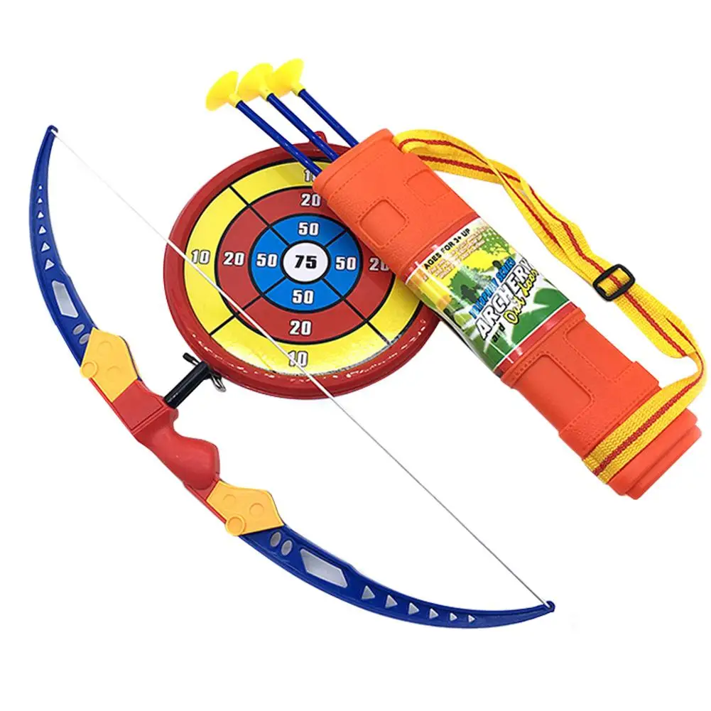 

Simulation Bow Arrow Plastic Soft Sucker Arrow with Target Set Children Outdoor Sports Toys For Boys Birthday New Year Gifts