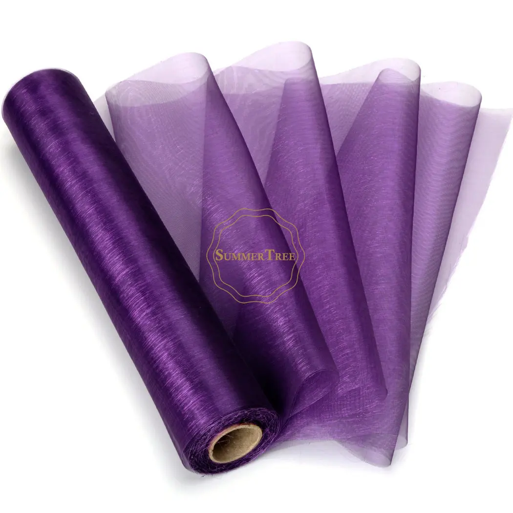 Прозрачная ткань из органзы 25 м x 29 см|organza roll|diy weddingwedding party |