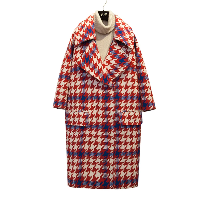 

Autumn Winter Coat Women Clothes 2019 Korean Vintage Long Wool Coat Windbreaker Female Jacket Women Tops Abrigo Mujer ZT2434