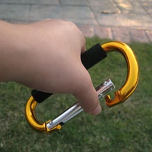 2 шт./лот большой Карабин d-образной формы крюк из алюминиевого сплава пряжка для покупок безопасность выживания дорожный набор для роликовых коньков гамак