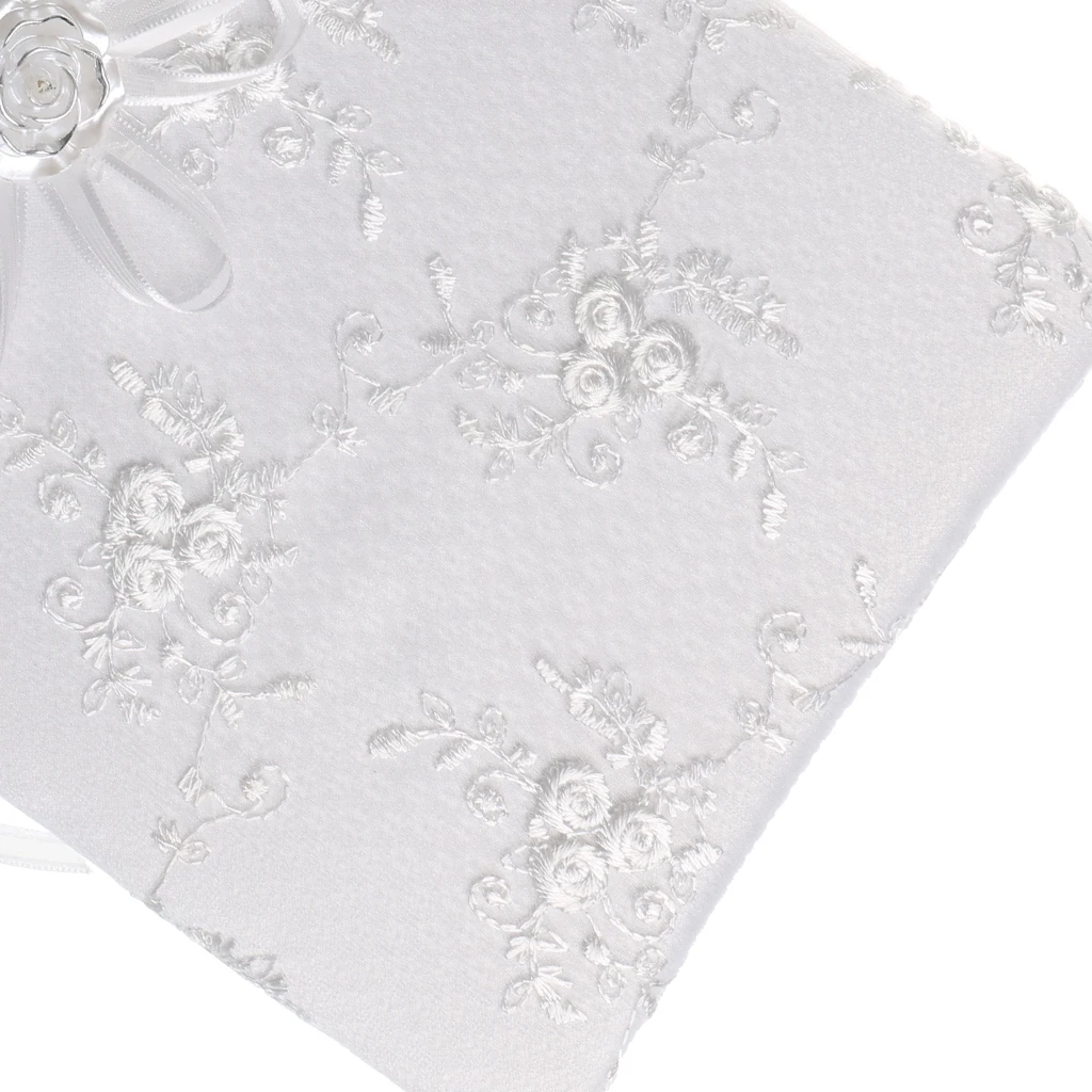 Elegant Satin Flower Guest Book Guest Signatures Wedding Accessories Decoration