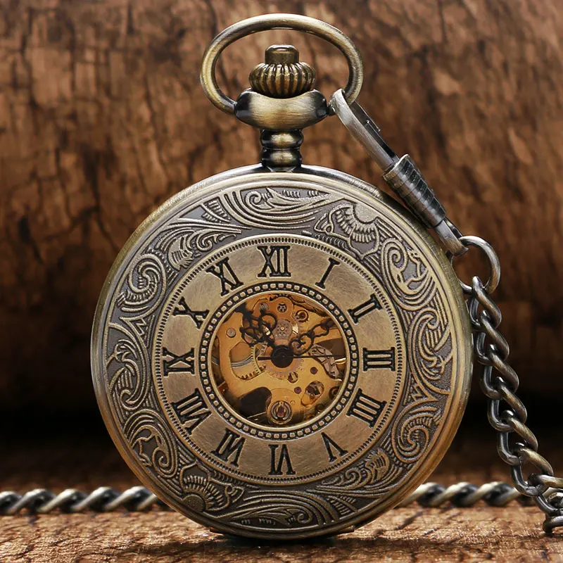 Античный Римский номер ретро карманные часы Сеть часы Для Мужчин's Деловые часы p823c