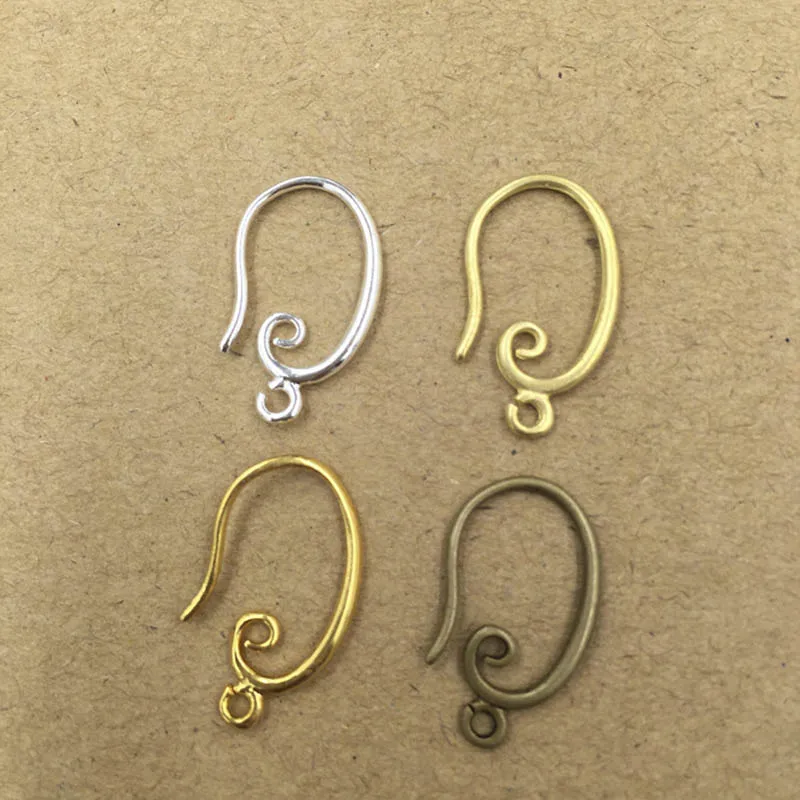 20pcs-16x9-19x11mm-Copper-Wire-Earring-Hooks-Clasp-For-Jewelry-Making-Gold-Silver-Color-Earwire-Finding