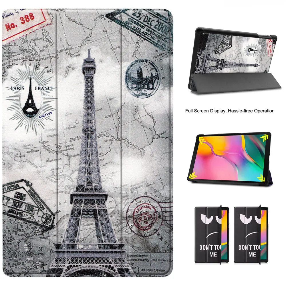 

Print PU Leather Folio Cover Case for Samsung Galaxy Tab A 10.1 2019 SM-T510 SM-T515 T510 T515 Tablet Case Sleeve Bas Funda