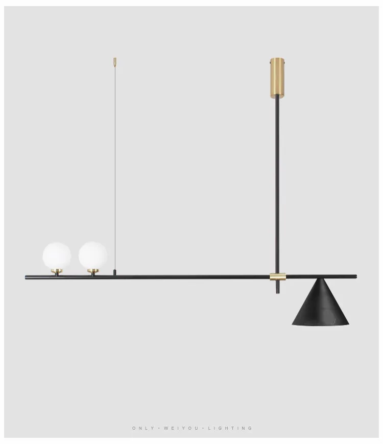 Современный подвесной светильник в скандинавском стиле, обеденный стол, кухонный светильник, дизайнерские подвесные лампы, подвесной светильник, черный/золотистый Железный фитинг