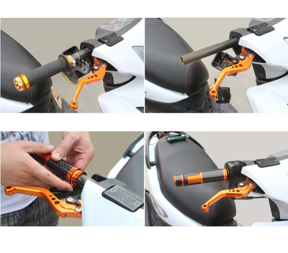 Универсальный 7/8 &quot22 мм cnc углеродное волокно мотоциклетные ручки для kawasaki Z750 Z800