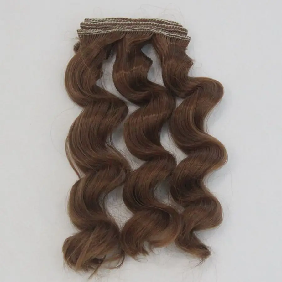 15 см кукольные волосы для 1/3 1/4 1/6 BJD Diy кукла натуральные волнистые кукольные парики молочный Шелковый парик термостойкие высокотемпературные кукольные волосы - Цвет: 28