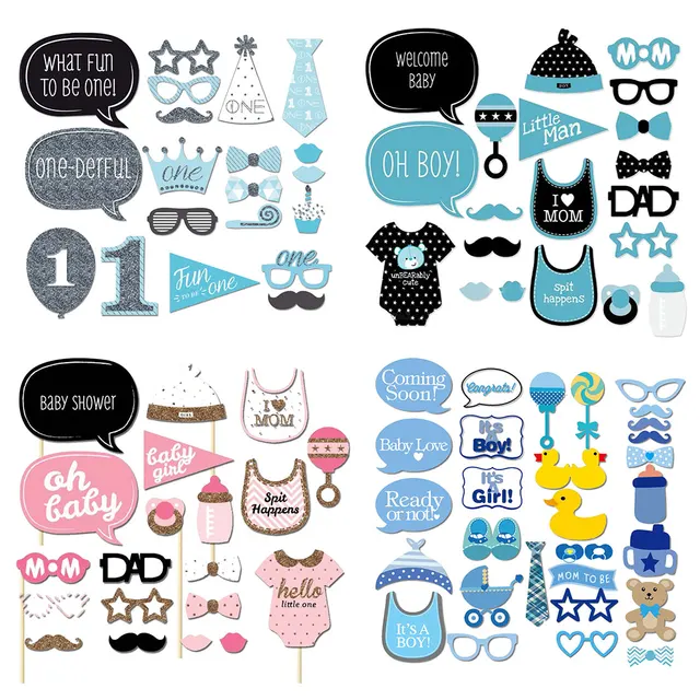 first 1 birthday party decorations kids photo booth props