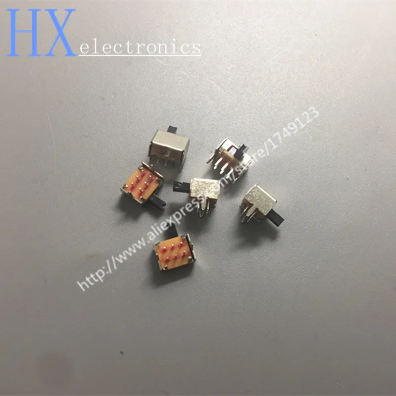 SK22D07 toggle switch 2P2T 6PINS slide switches Pull ONOFF handle length 4mm good quanlity 0.09yuan_