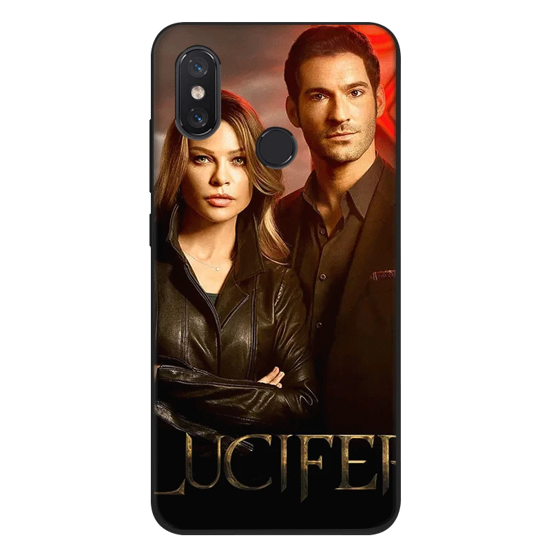 Силиконовые черные ТПУ чехлы для Xiaomi Mi 6 8 A1 A2 F1 lucifer ТВ серии постер