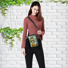 Customized Women Messenger Bags Flap Bag Lady Canvas Cartoon Owl Printed Crossbody Shoulder Bags Small Female Handbags child bag women messenger bags flap bag lady canvas cartoon owl printed crossbody shoulder bags small female handbags