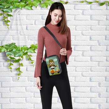 

Customized Women Messenger Bags Flap Bag Lady Canvas Cartoon Owl Printed Crossbody Shoulder Bags Small Female Handbags bag