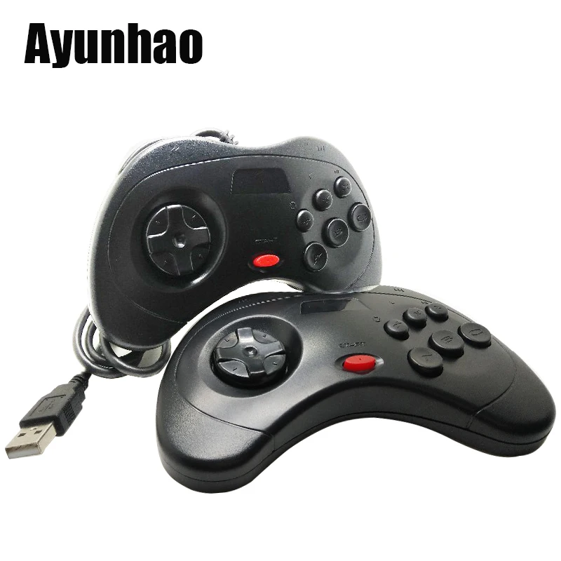 1 шт. USB игровой контроллер 6 кнопок для SEGA Genesis/MD2 Y1301 держатель джойстика ПК MAC Mega