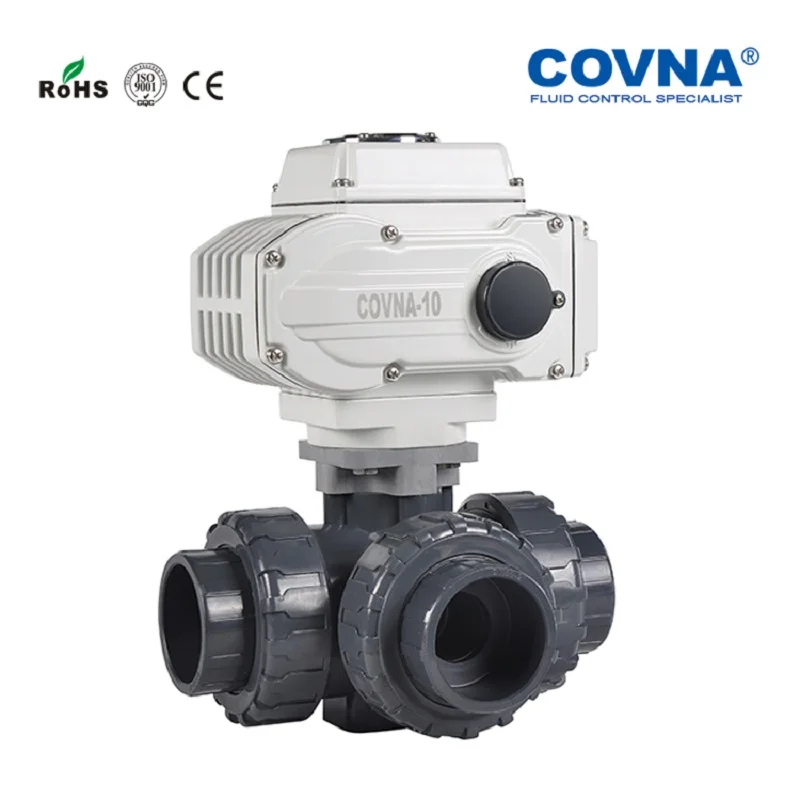 Соединительная розетка 3way ПВХ/НПВХ моторизованный шаровой клапан