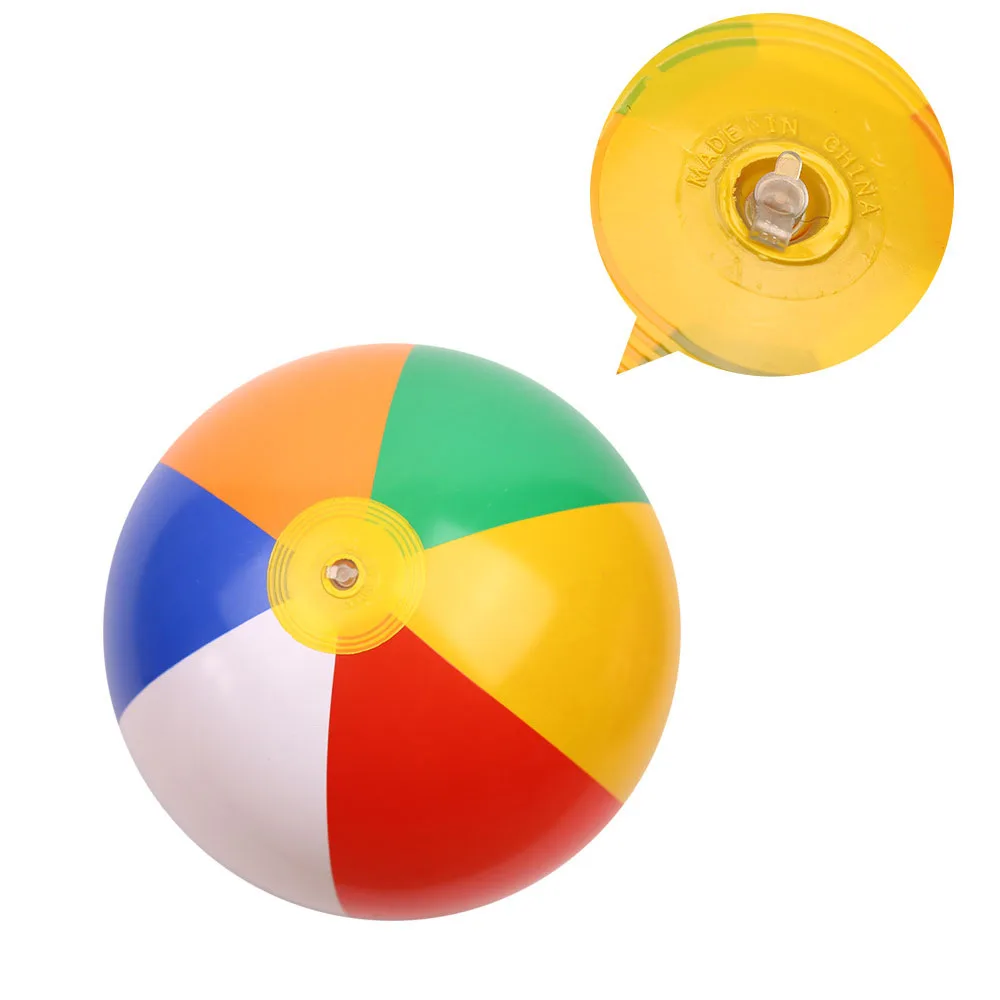 5 шт. Радужный надувной пляжный мяч с 1 шт. ручной воздушный насос для детей детские водные игры бассейн вечерние игрушки