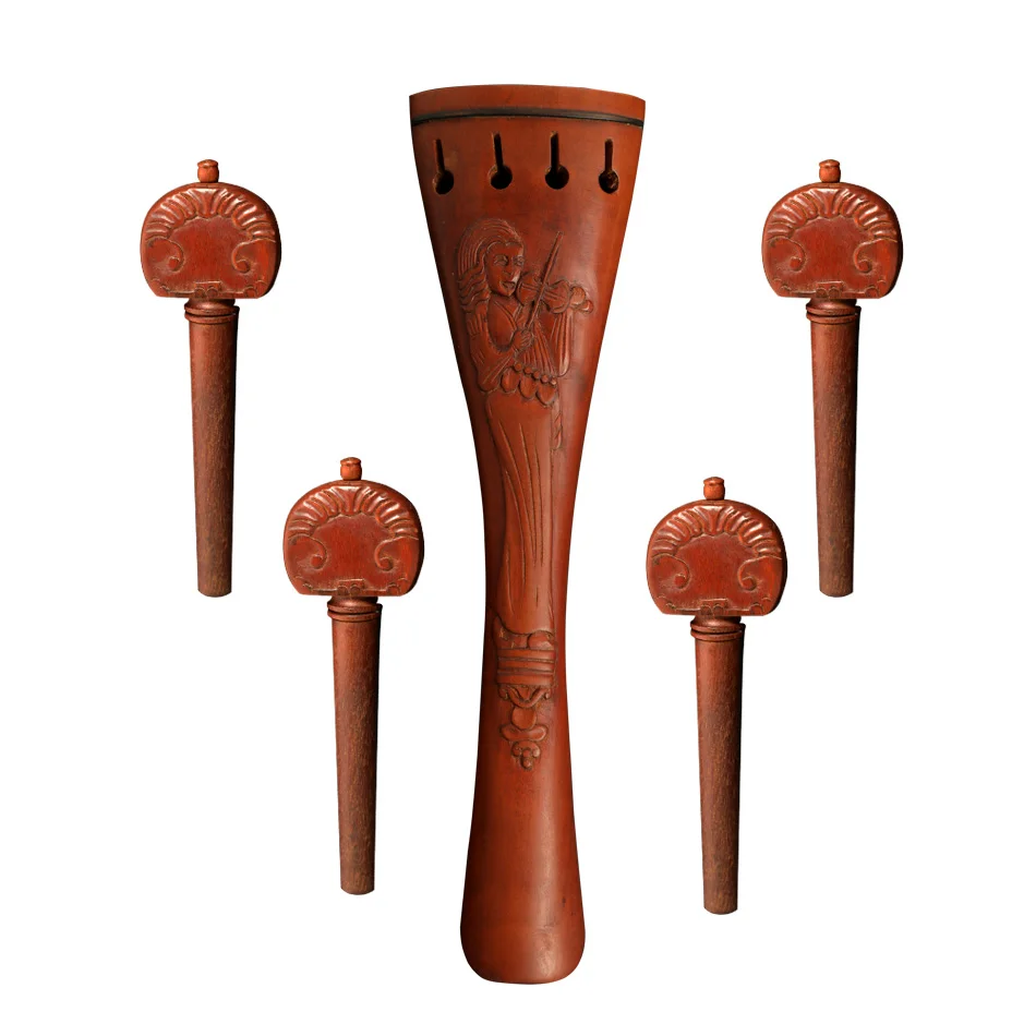 Ручная резьба Бамбуковая Виолончель заглушка из алюминиевого сплава с