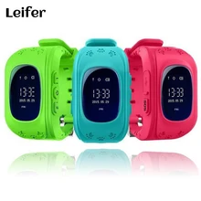 Leifer Q50 Kid Safe GPS Smart Baby Watch Locator Tracker Anti Lost Monitor Lovely Wristwatch Support Micro SIM card for Children
