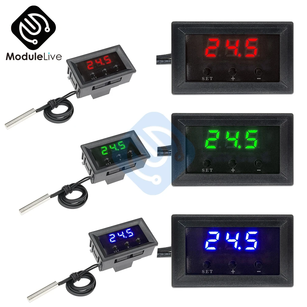 Мини светодиодный цифровой термостат W1209 DM с контролем температуры контроллер