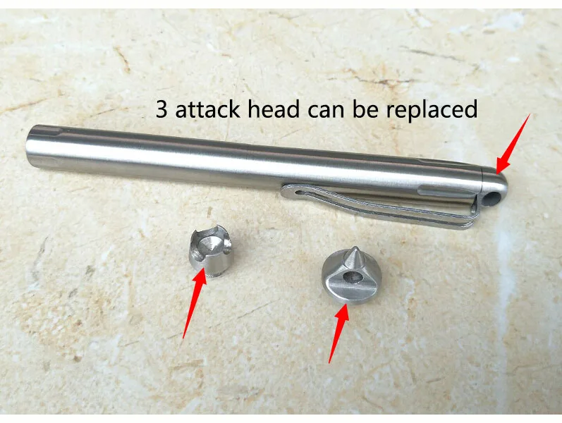 Cena Długopis taktyczny Self długopis obronny ze stali nierdzewnej materiały na zewnątrz awaryjne element do tłuczenia szkła narzędzie 3 wymienne atak szef