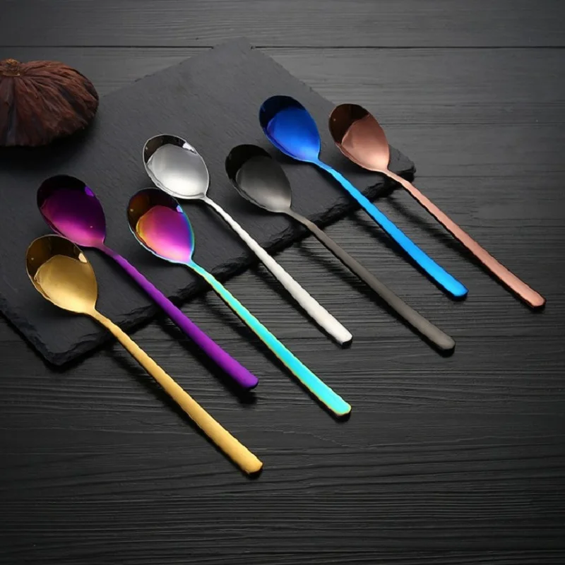 

Hoomall Flatware Coffee Drinking Tools Multifunctional Stainless Steel Spoon With Long Handle Tea Home Kitchen Tableware Spoons