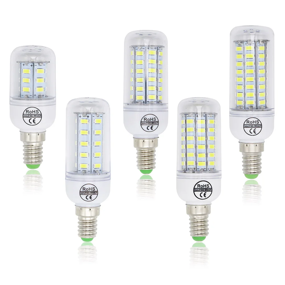 Светодиодный Светодиодная лампа-кукуруза E27 E14 Свеча светильник Bombillas 220V SMD 5730 домашняя декорационная лампа для Люстра-прожектор 12 24 36 48 56 69 светодиодный s