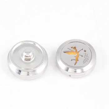 

10pcs/lot 20mm 316L Stainless Steel Aroma Diffuser Locket Snap Buttons Essential Oil Perfume 18mm Snap Button Jewelry