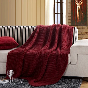 

Red Color Christmas carpet blanet, Size 127 x 153cm handwork sofa decorative blanets,handwork needle kids nap blanket