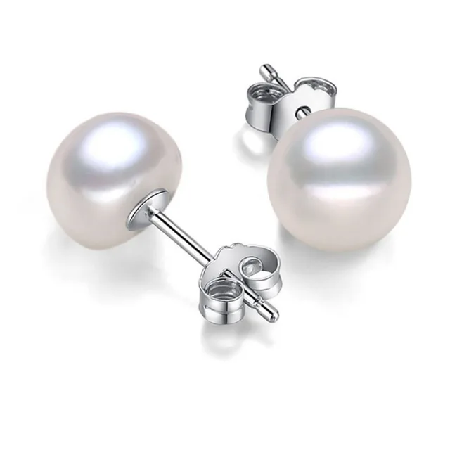 100 Natural Pearl Earrings Real Freshwater Stud For 100 Natural Pearl Earrings Real Freshwater Stud For Women Engagement Earring Jewelry