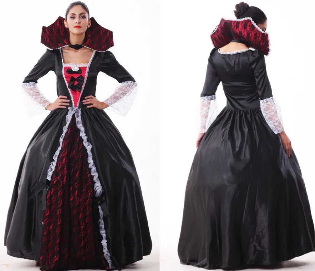 M, L, xl mulheres sexy halloween costume 2016 preto diabo fantasia de vampiro traje cosplay