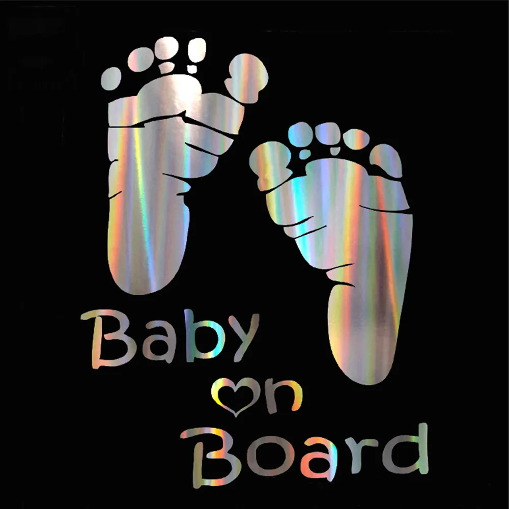 

3D Cute Baby On Board Car Stickers Fashion Window Tail Door Bumper Warning Reflective Vinyl Decal 16X13CM Car Accessories