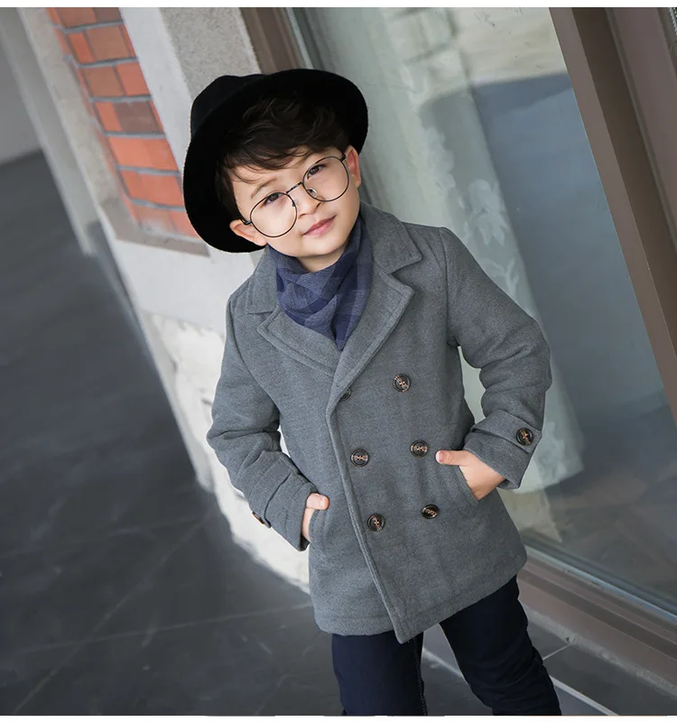 baby boy wool coat wool coat for boys Autumn and winter new thicken