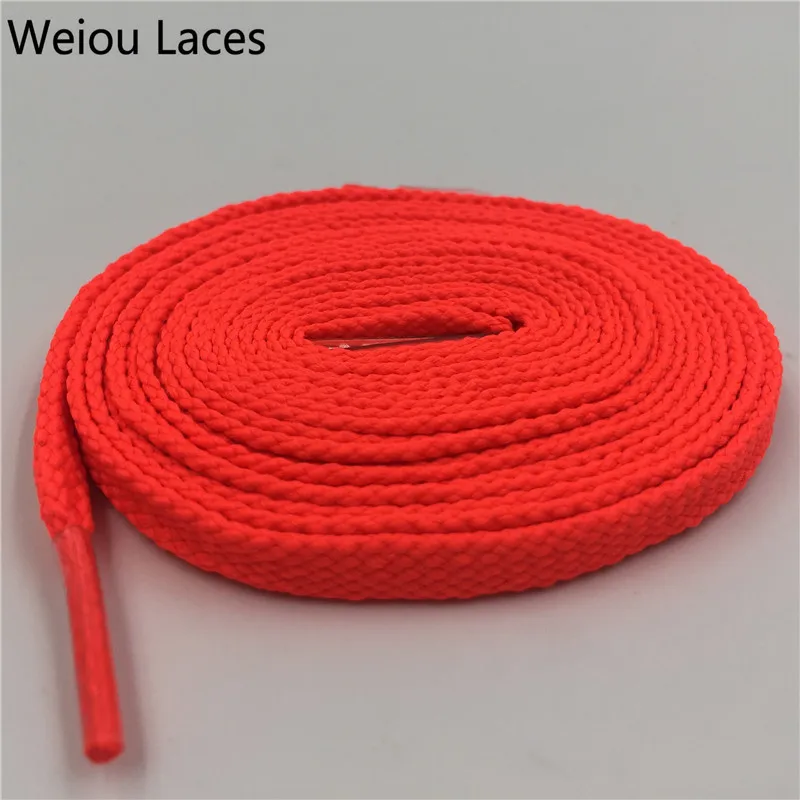 175 Infrared Weiou 7 мм плоские трубчатые шнурки стили спортивные кроссовки Bootlace многоцветные полиэфирные шнурки для кроссовок сапоги - Цвет: 175 Infrared